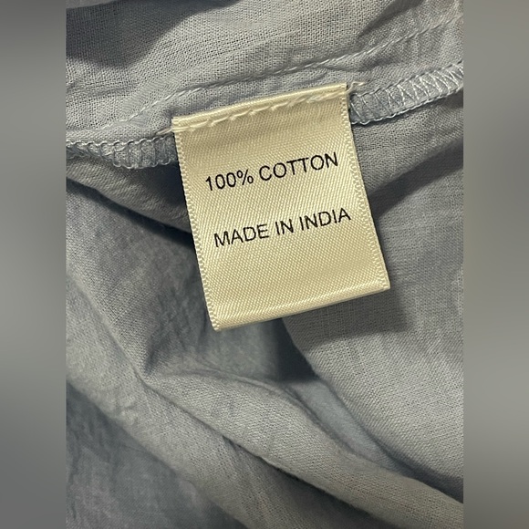 NWT Ivy City Co Chambray White Floral Embroider Scallop Midi Shirt Dress Size XS - Picture 10 of 12